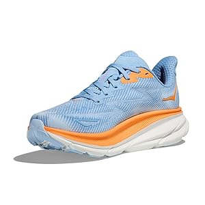 美品✨️HOKA ONEONE クリフトン9 ライトブルー／オレンジ　24 Amazon | [ホカオネオネ] 陸上/ランニング ランニングシューズ